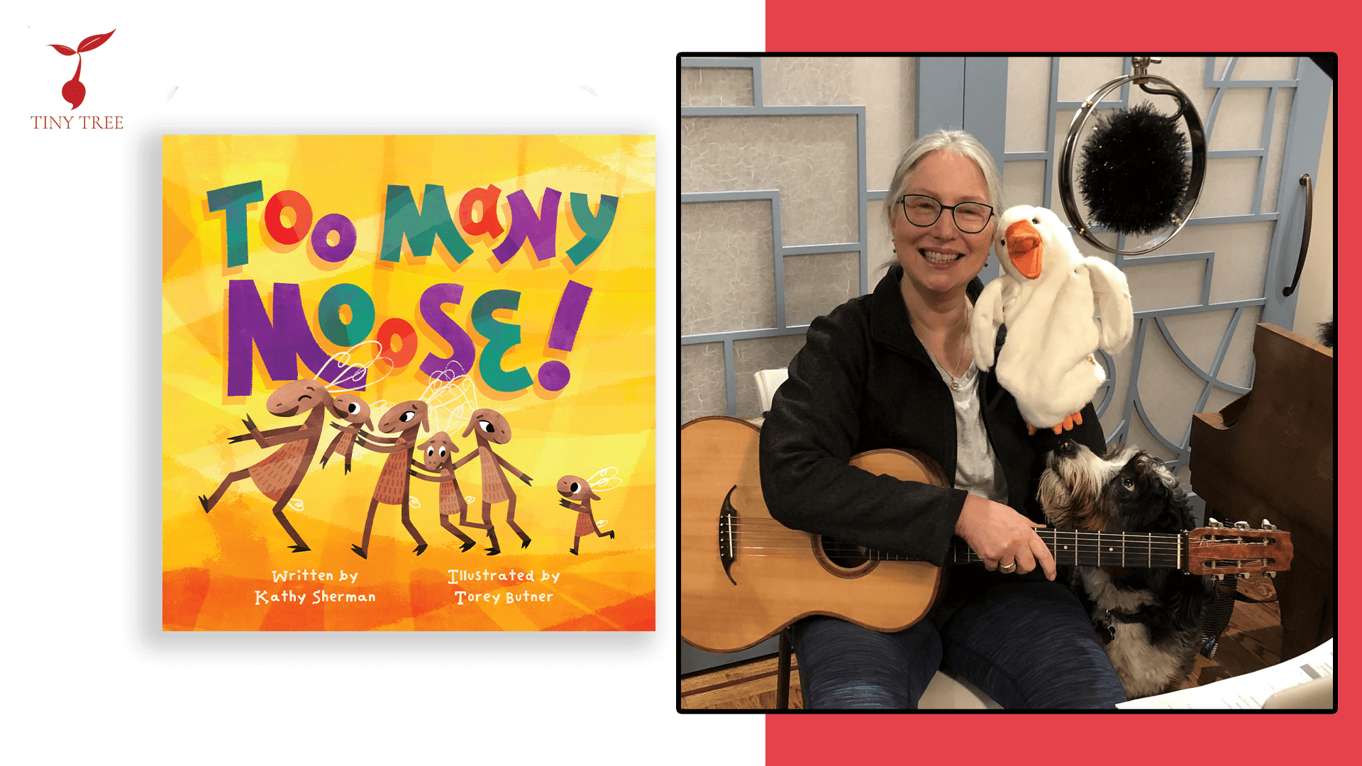 Kathy Sherman and the cover of Too Many Moose