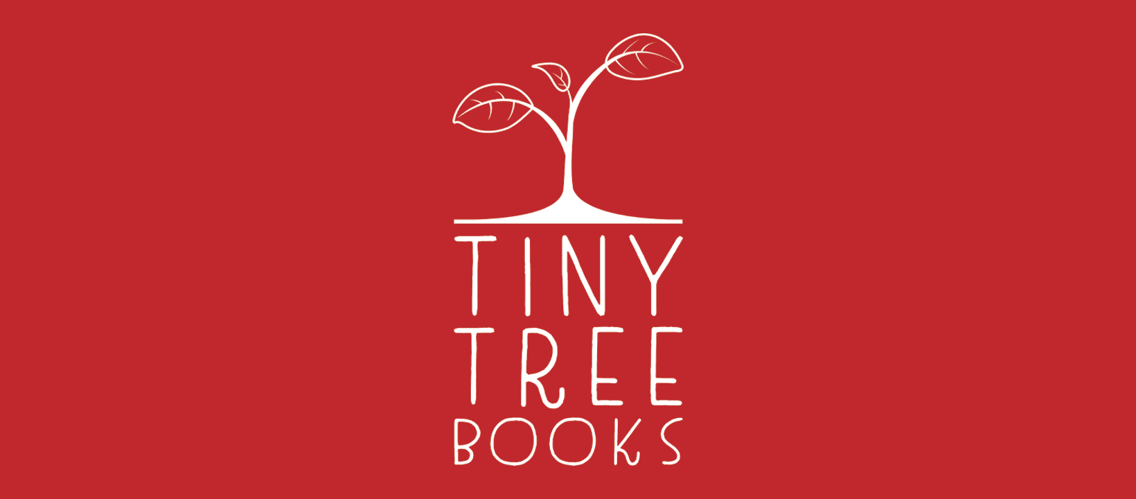 New Tiny Tree Books logo on a red background